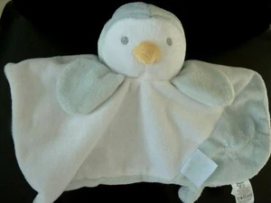 R - DOUDOU PLAT GRO COMPAGNY PINGOUIN BLANC BLEU ETOILE FLOCON GIVRE -  NEUF* - Foto 1 di 3