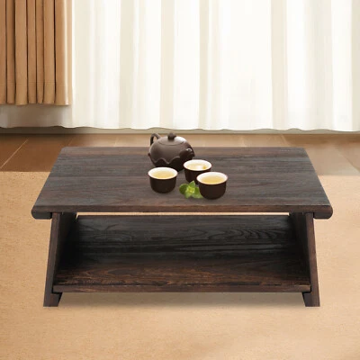 Japanese Floor Table Small Coffee & Tea Table Altar for Meditation Low Table - Image 1 of 4