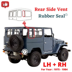Pair Toyota Land Cruiser FJ40 BJ40 (1975-1984) Rear Side Vent Rubber Glass Seal - Picture 1 of 6