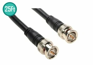 25FT BNC Male to Male Connector HD-SDI Video RG59 Coax Coaxial Cable Cord CCTV - Picture 1 of 1