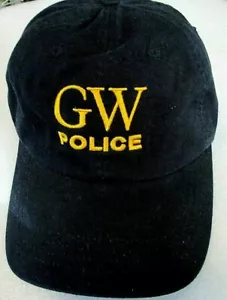 George Washington Police Dept Mens BLK HAT CAP - Picture 1 of 5