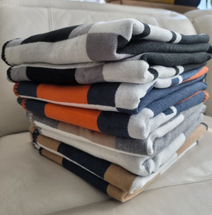 NEW Cashmere Monogram Home Decor Blankets & Throw Blankets Gifts Decor Blanket - Image 1 of 4