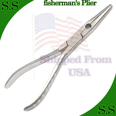 S.S FISHERMAN PLIERS - FISHING PLIERS - STAINLESS STEEL 8" JW-4003