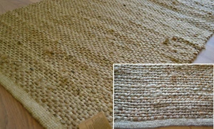 100% Natural Jute Rug Runner Handmade Flat Knotted Dhurrie Eco Friendly 190x60cm - Picture 1 of 4