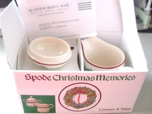 NIB RARE SPODE Christmas Memories Creamer & Sugar - ORIG $137.99 - NEW BOX! - Picture 1 of 12
