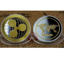 Gold Silver Plate Ripple coin Commemorative Round Collectors Coin XRP Coin