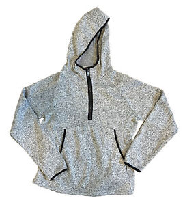 AVALANCHE Womens Half Zip Hooded Sweater Pullover Jacket Gray Medium