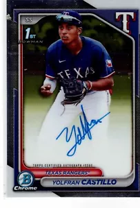 Yolfran Castillo Texas 2024 Bowman Chrome 1st Bowman Autograph *** - Picture 1 of 2