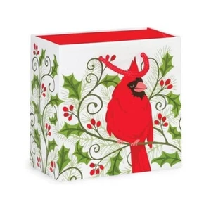 HOLLY CARDINAL Gloss Jewel 6.5x3.5x6.5" Heavy Weight Paper Gift Bag (CLOSEOUT) - Picture 1 of 1