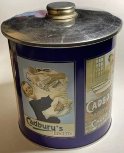 "Lata vintage de galletas (galletas) Cadbury de 7,5"" de alto" - Imagen 1 de 16