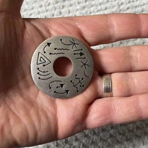 Rare Vintage Sterling Silver Taxco Mexico 925 TA-160 Large Brooch Pendant - Picture 1 of 4