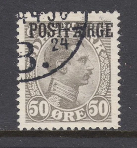 Denmark Sc Q8 used. 1922 50o gray Parcel Post, small thin, VF appearing - Picture 1 of 2