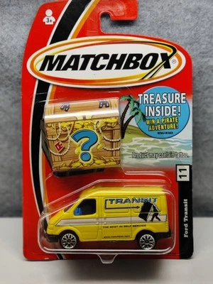 Matchbox 2004 Yellow Ford Transit Moving Van #11 Treasure Hunt Prize New On Card - Image 1 of 4