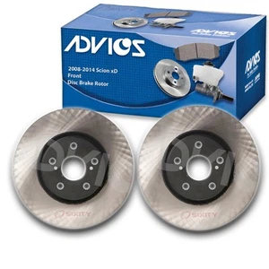 2 pc ADVICS Front Disc Brake Rotor for 2008-2014 Scion xD - Braking Tire sm - Picture 1 of 5