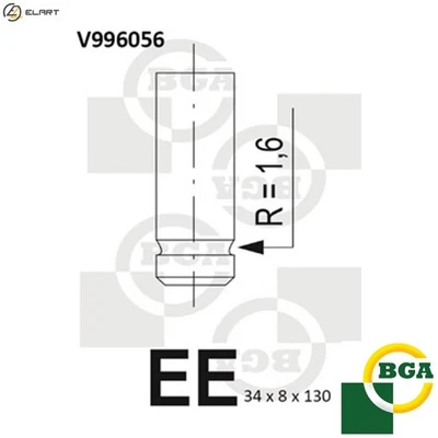 4x EXHAUST VALVE V996056 FOR MITSUBISHI SPORT/MONTERO/PAJERO/WAGON/CHALLENGER - Image 1 of 4