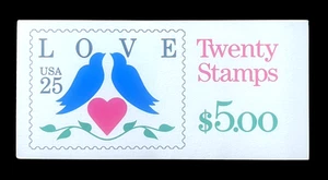 U.S .SCOTT #BK169 1990 25c LOVE BIRDS Sealed Booklet of 20 MNH Stamps - Picture 1 of 2