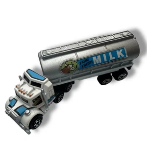 Micro Machines 1980's Galoob Semi Truck Tractor Trailer Milk Truck MISSING DOORS - Picture 1 of 5