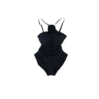 Traje de baño Kate Spade para mujer cuello alto de una pieza negro S nuevo Foto 1 de 2