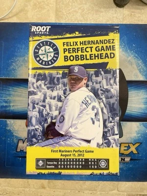 2013 SGA SEATTLE MARINERS FELIX HERNANDEZ PERFECT GAME BOBBLEHEAD (CHECK DESC) - Image 1 of 4