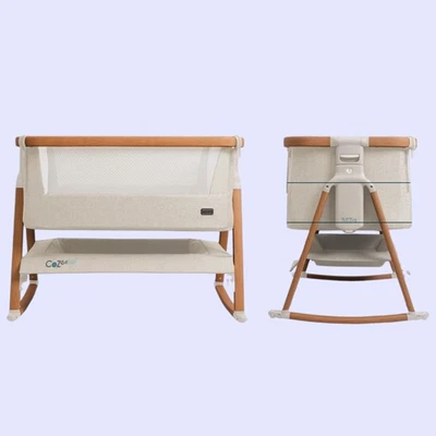 Cuna mecedora de bebé Tutti Bambini CoZee Air nogal y crudo #DB0340 Foto 1 de 4