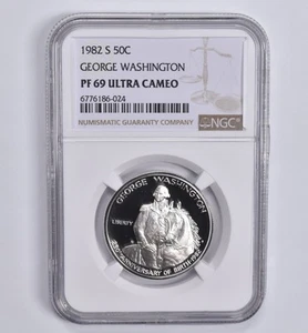 PF69 1982-S George Washington Commemorative Half Dollar NGC Brown Lbl *2151 - Picture 1 of 5