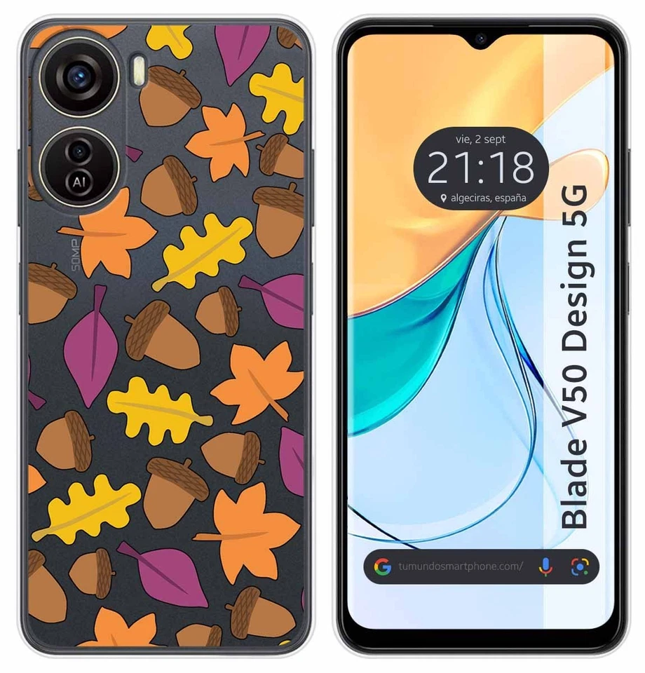 Cover Silicone Trasparente per ZTE Blade V50 Design 5g Disegno Autunno Disegni - Immagine 1 di 1