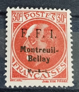 Lokal Frankreich 1944 Befreiung Aufdruck Montreuil-Bellay postfrisch - Bild 1 von 1