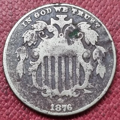 1876 Shield Nickel 5c Circulated #80276 - Image 1 of 2