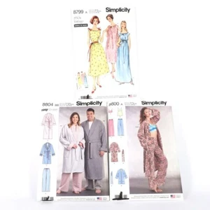 SIMPLICITY Sew, 8800, 8804, 8799 - Robe, Pajama, 1950s Vintage Nightgown (3 pat) - Picture 1 of 4