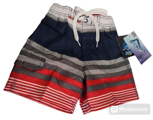 Kanu Surf Boys' Viper Quick Dry UPF 50+ Beach Swim Trunk Blue/Red Size 3T - Picture 1 of 9