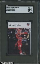 1986-87 Super Canasta Spanish Sticker Michael Jordan RC Rookie HOF SGC 3 VG