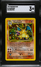 SGC 3 1999 Pokemon TCG Base Set Unlimited Charizard #4/102 VERY GOOD NO RESERVE