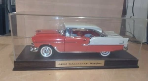 Vintage 1955 Chevrolet Belair Danbury Mint DIECAST RARE 1:16 SCALE w Lucite Case - Picture 1 of 12