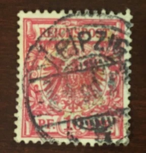 Germany Stamp 19th Century Carmine 10 Pfg 13.5 X 14.5 Imperial Eagle 1884 - Picture 1 of 2