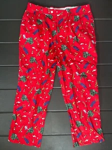 Vintage Men's Golf All Over Print Pants Slacks Country Gentleman Size 38x28 RED - Picture 1 of 8