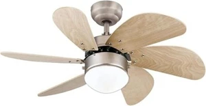 Westinghouse 7224000 Turbo Swirl Indoor Ceiling Fan Light 30 Inch Brushed Nickel - Picture 1 of 6