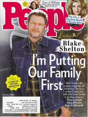 People Magazine Dec 19 2022 Vol 98 No 25 Blake Shelton Family First - Image 1 of 2