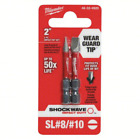 Milwaukee 48-32-4920 SHOCKWAVE 2 in Slotted Impact Bit 2 Pack, New