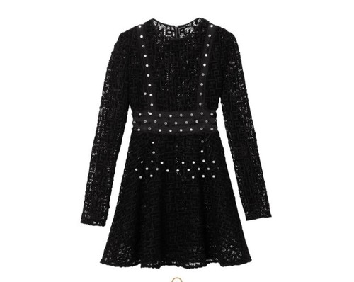 Abito corto LONGCHAMP seta traforato prezzo consigliato £1000