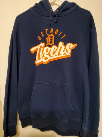 Detroit Tigers MLB Genuine Merchandise Sweatshirt Pocketed Pullover Hoodie LG Cover