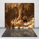Induction Ceramic Hob Cover Painting Forest Trees Bear Mountain Nature 60X52cm