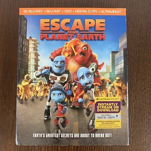 Escape From Planet Earth Blu-ray DVD 2013 4-Disc Set Includes Digital - Foto 1 di 7