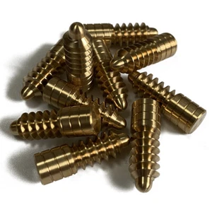 2PK/5PK/10PK 3/8-10 Pool Cue Joint Protector Pin Screw Studs - Brass - Picture 1 of 4