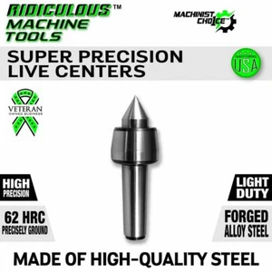 3MT Live Center Super Precision (0.000275 T.I.R.): Heavy Duty Alloy Steel - Picture 1 of 8