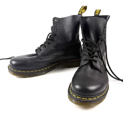 Botas de cuero suave Dr Martens 1460 Pascal Virginia para mujer talla 10 L negras Air Wair Foto 1 de 4