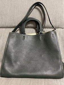 Bolso de mano Coach Rogue 30 1941 verde oscuro de 3 vías bolso de hombro cuero curtido con guante - Imagen 1 de 10