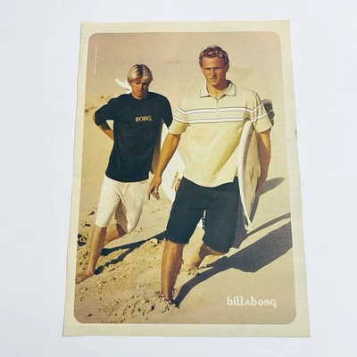 Vintage Billabong 90s Poster Original Print Ad Rare Vtg Surfwear Advert - image 1 of 4