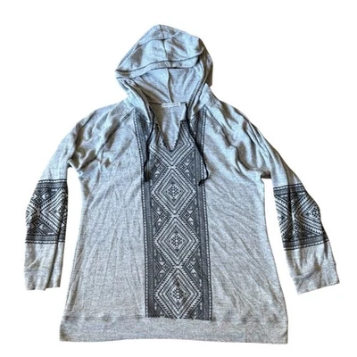 Sudadera con capucha ligera gris manga larga Lola Grace para mujer 2XL informal boho festival Foto 1 de 4