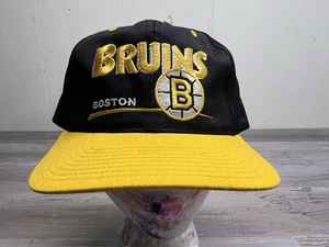 Vintage Boston Bruins NHL Hockey Twins Enterprise Snapback Hat NWT Embroidered - Picture 1 of 11