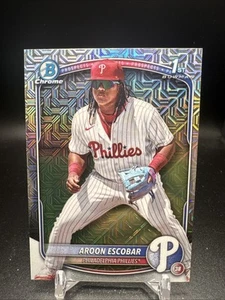 2025 Bowman Chrome Prospect Mojo Refractor #BCP-65 Aroon Escobar - Picture 1 of 2